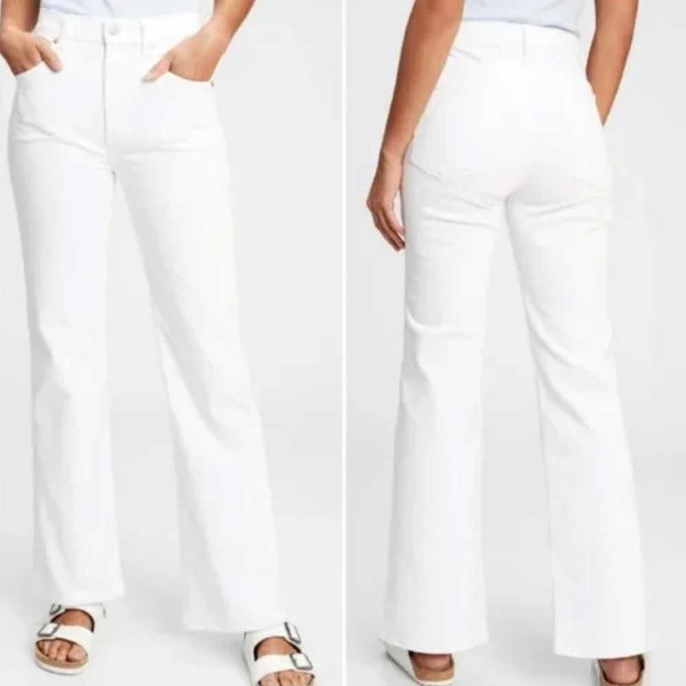 White Vintage Flare High Rise Jeans
